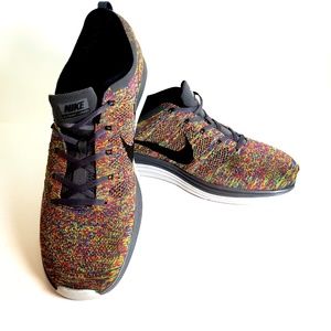 Nike Flyknit Lunar 1 One Multicolor Mens Sz 15